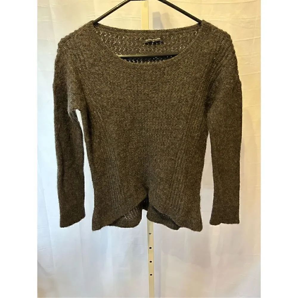 Eileen Fisher Alpaca/Merino wool blend grey sweater XS